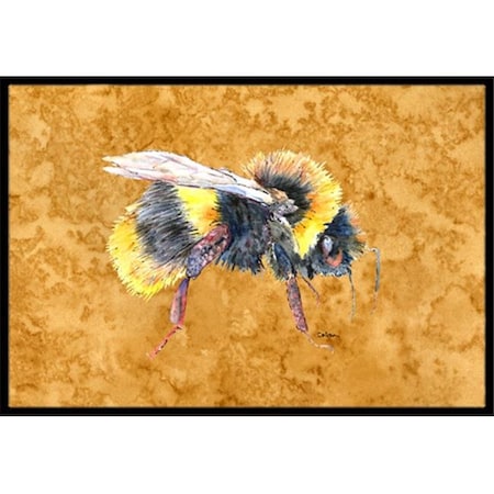 Jensendistributionservices 24 x 36 in. Bee On Gold Indoor Or Outdoor Doormat MI257523